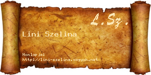Lini Szelina névjegykártya